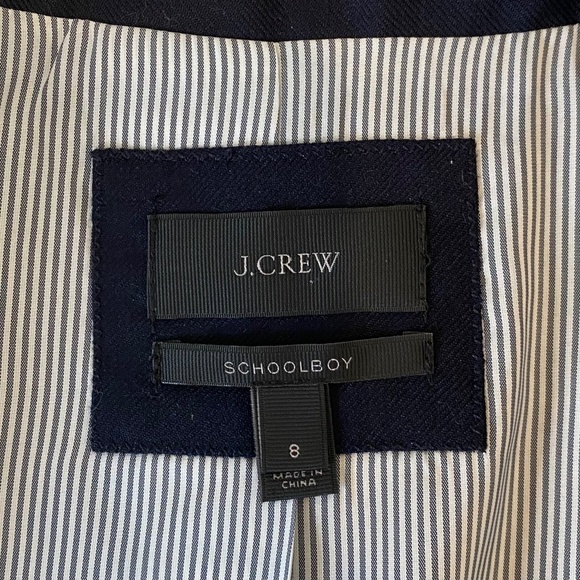 J. CREW Women's SchoolBoy Blazer Navy Blue Size 8 ~ Excellent Condition! - Picture 2 of 8